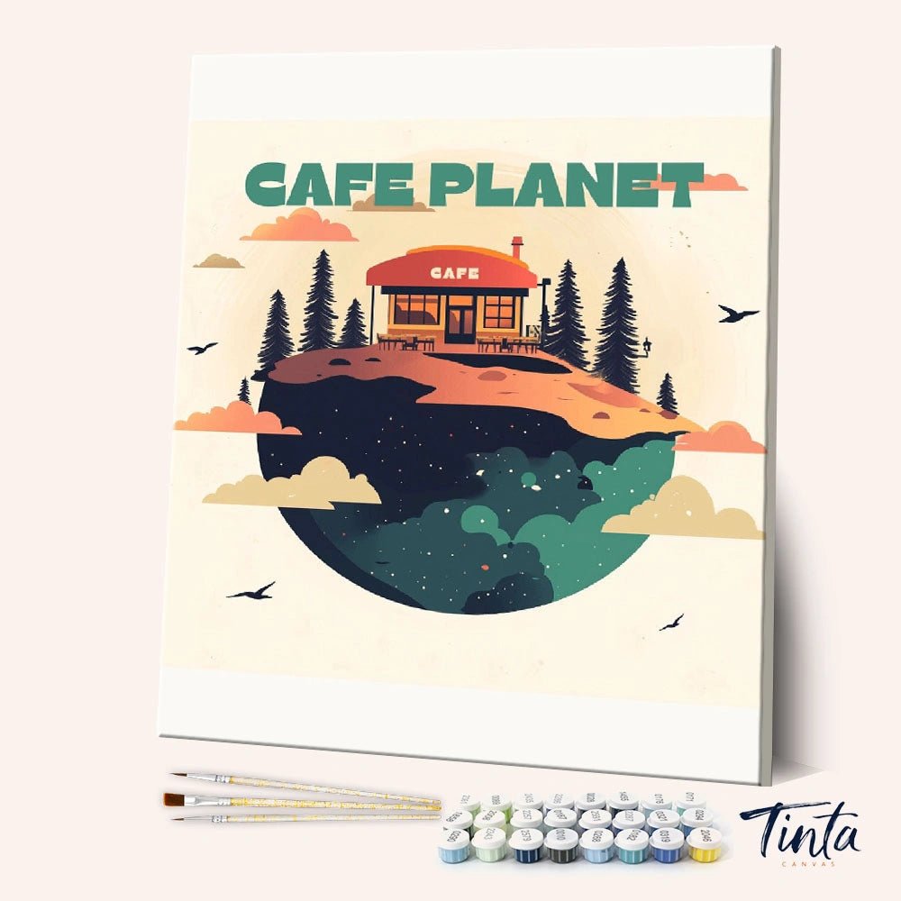 Cafe Planet paint by numbers kit
