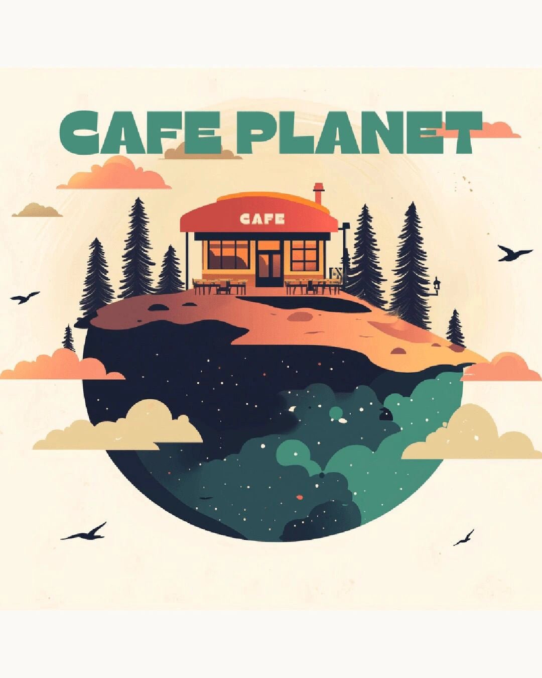 Cafe Planet paint by numbers kit