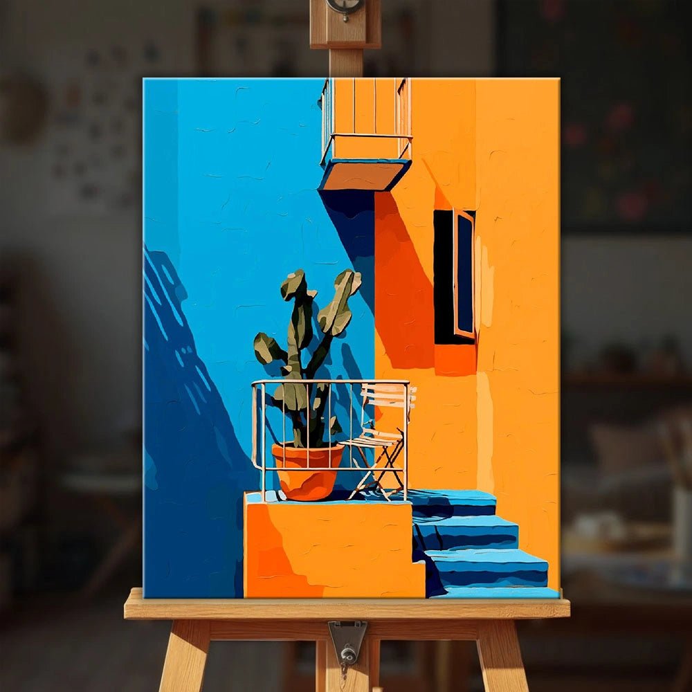 Cactus Balcony paint by numbers kit