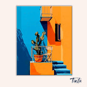 Cactus Balcony paint by numbers kit