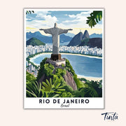 Rio de Janeiro - Travel Poster paint by numbers kit