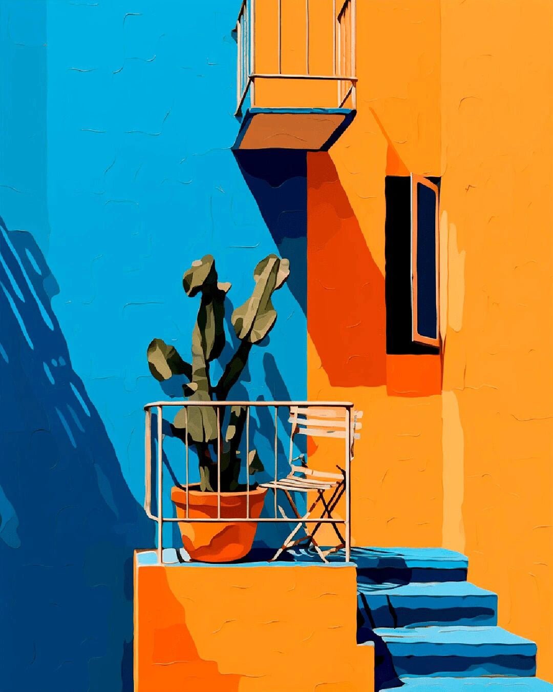 Cactus Balcony paint by numbers kit