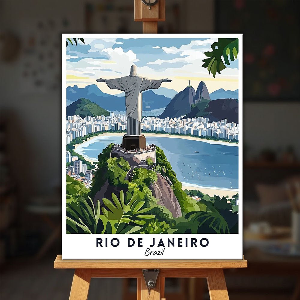 Rio de Janeiro - Travel Poster paint by numbers kit