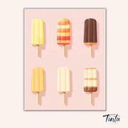 Summer Popsicles paint by numbers kit