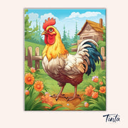 Proud Rooster paint by numbers kit