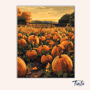 Pumpkin Fields paint by numbers kit