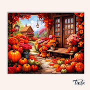 Autumn Porch paint by numbers kit