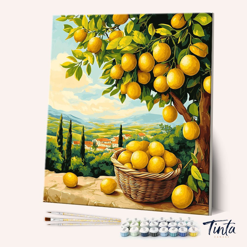 Tuscan Lemon Bliss paint by numbers kit