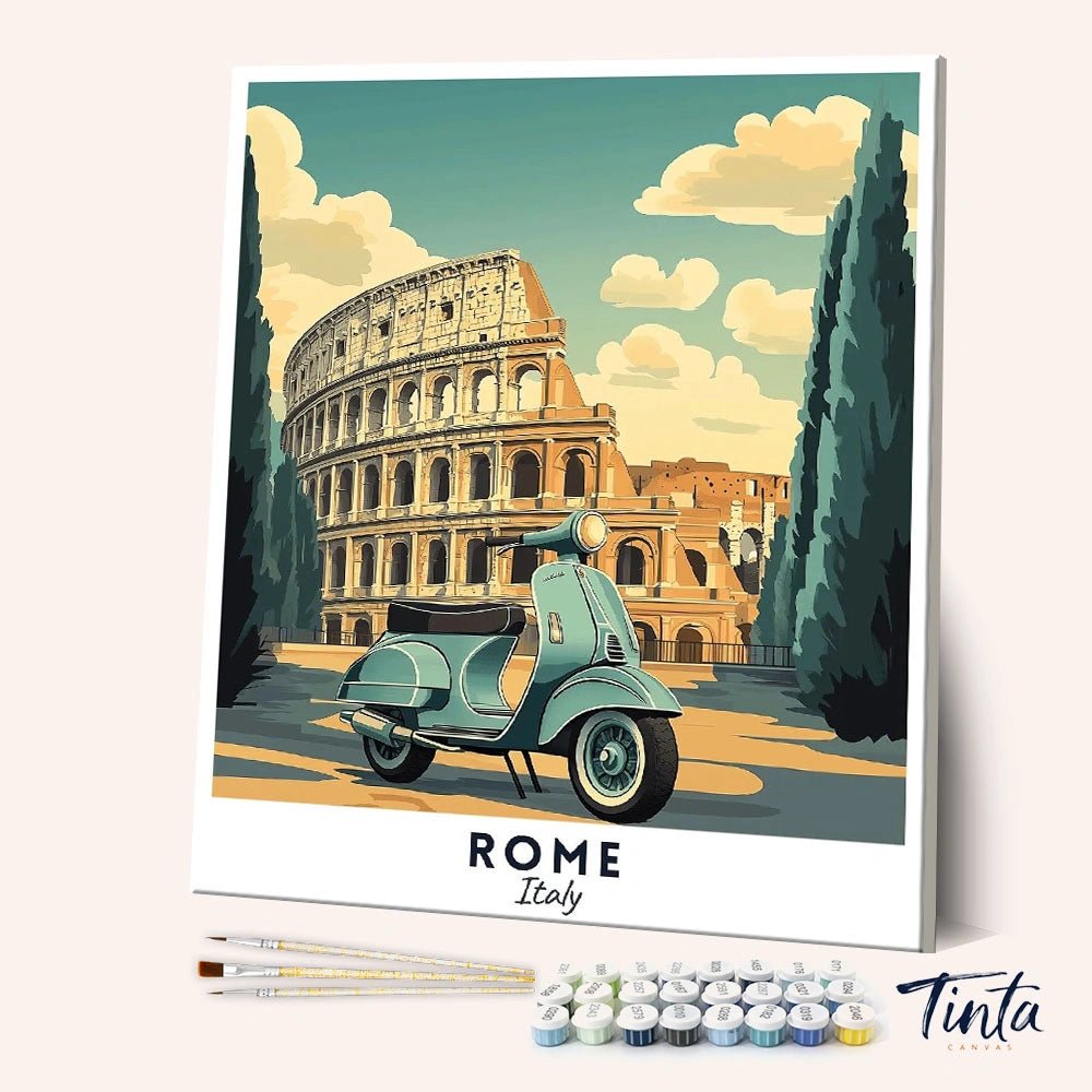 Rome - Travel Poster paint by numbers kit