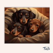 Cozy Puppies paint by numbers kit