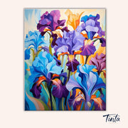 Radiant Irises paint by numbers kit