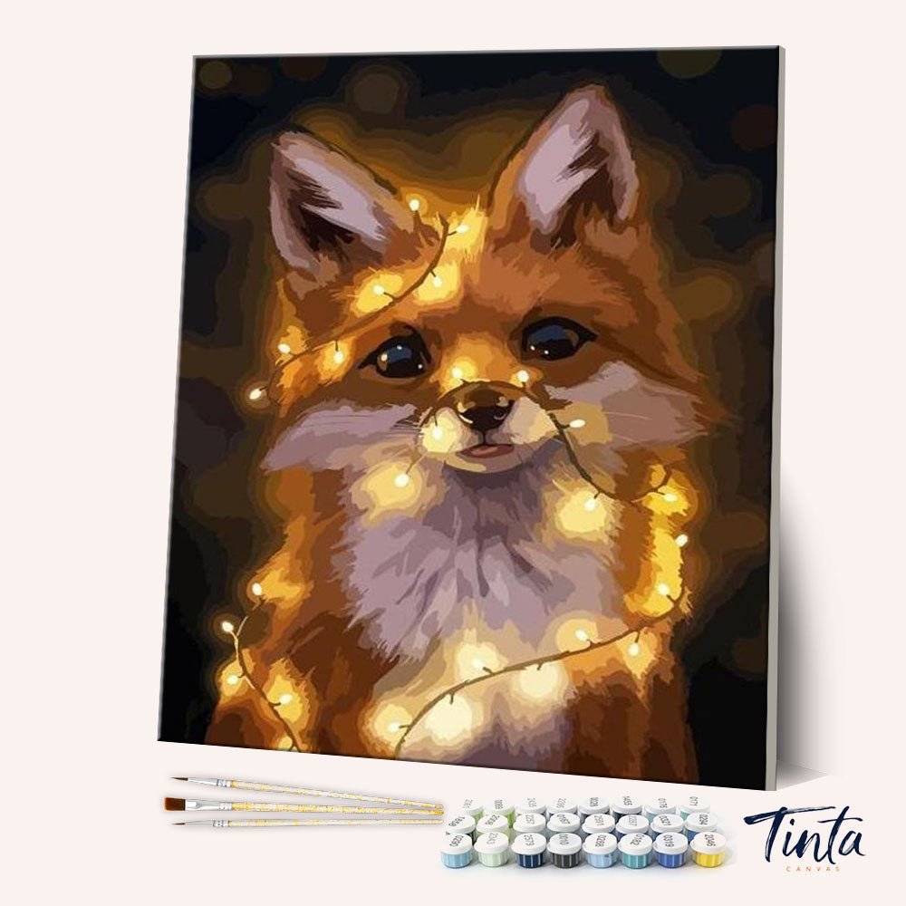 Lighted Fox paint by numbers kit