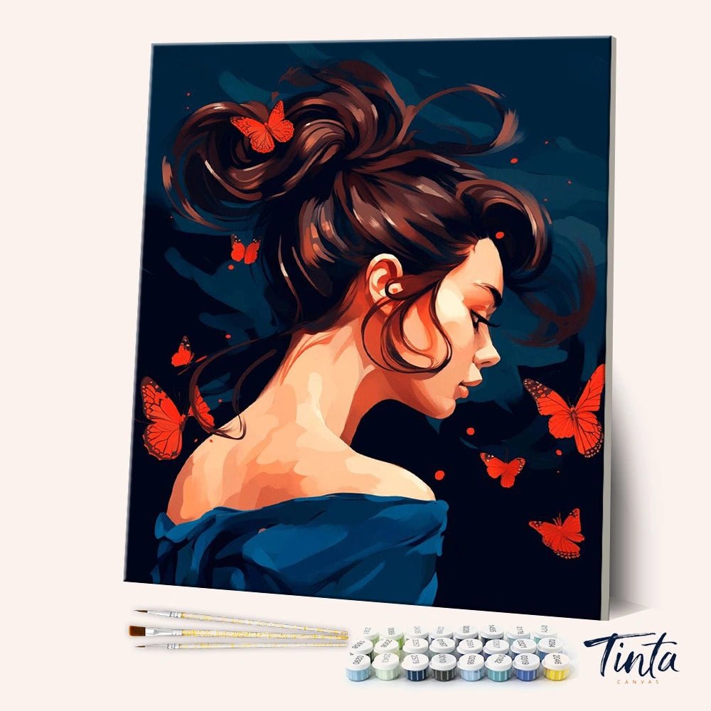 Butterfly Serenity paint by numbers kit