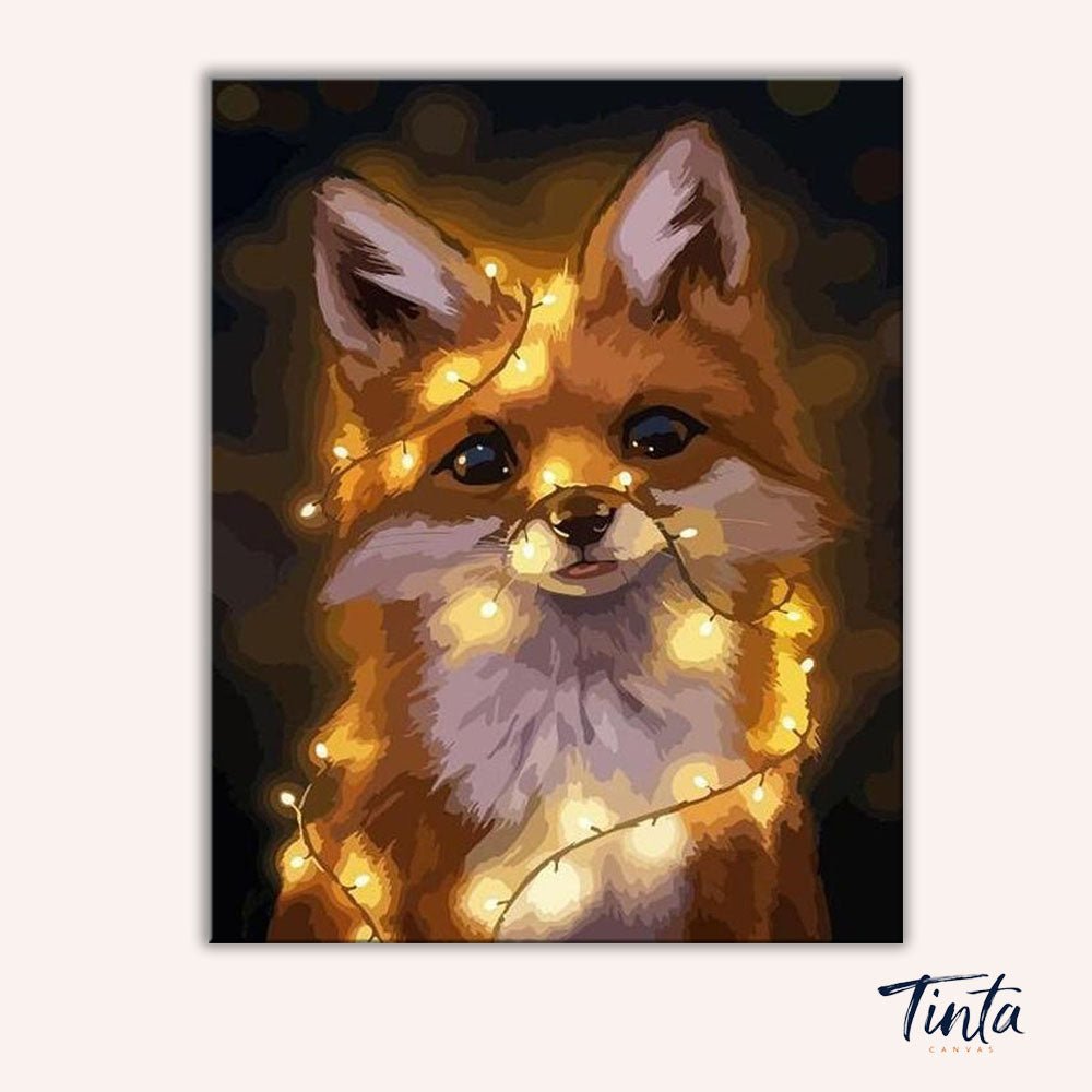 Lighted Fox paint by numbers kit