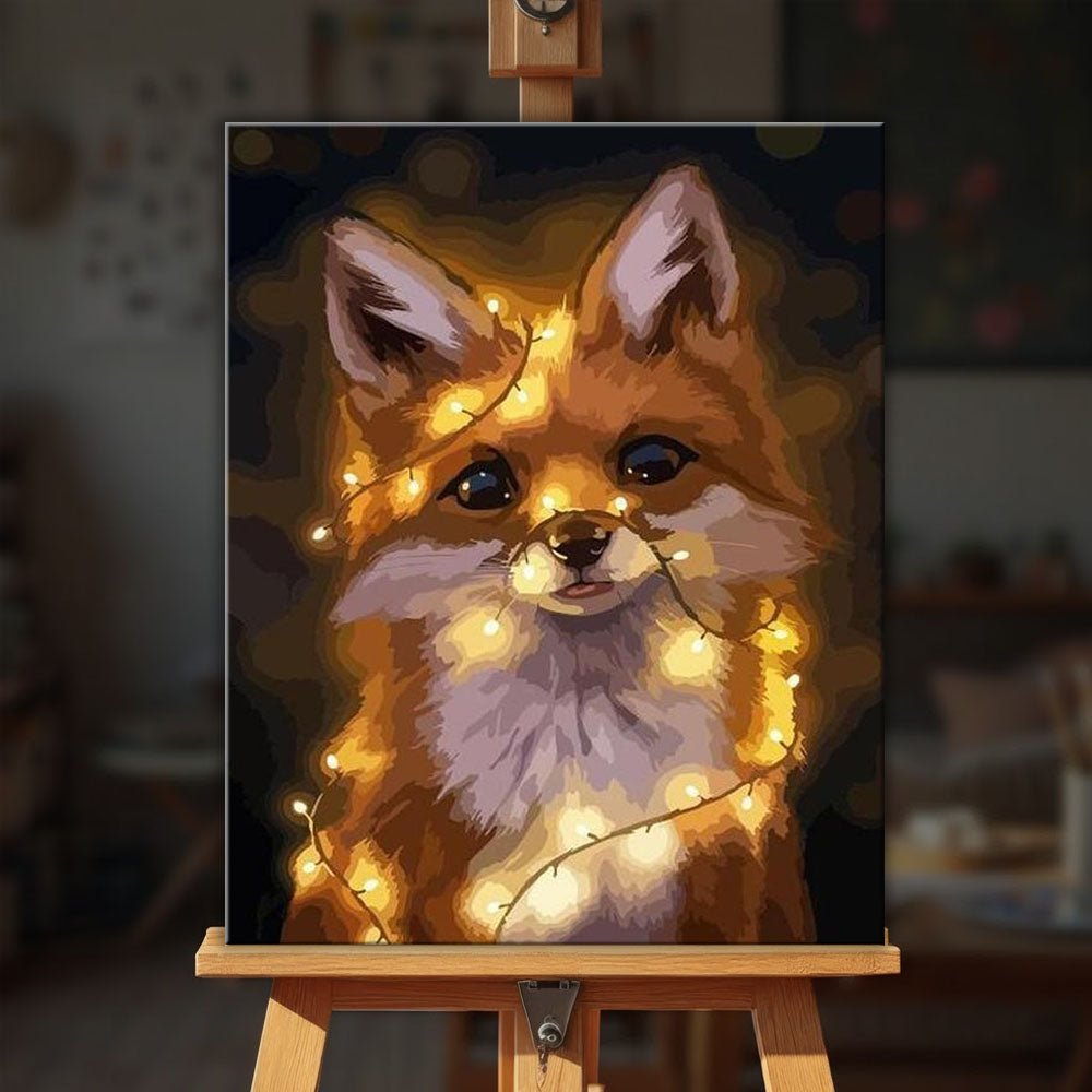 Lighted Fox paint by numbers kit