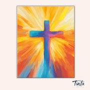 Holy Radiant Cross paint by numbers kit