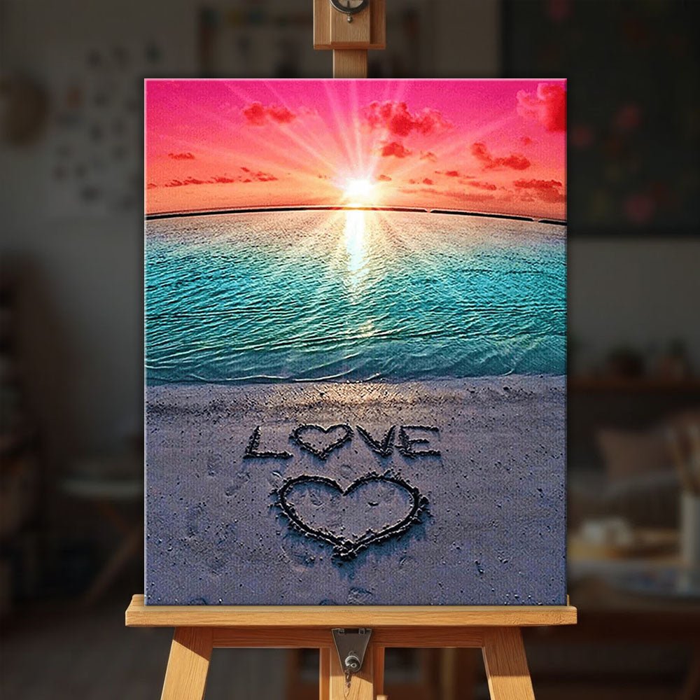 Love Beach paint by numbers kit