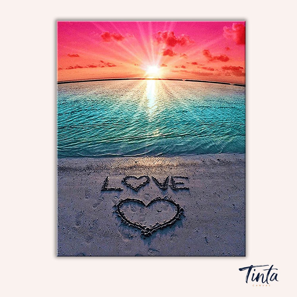 Love Beach paint by numbers kit
