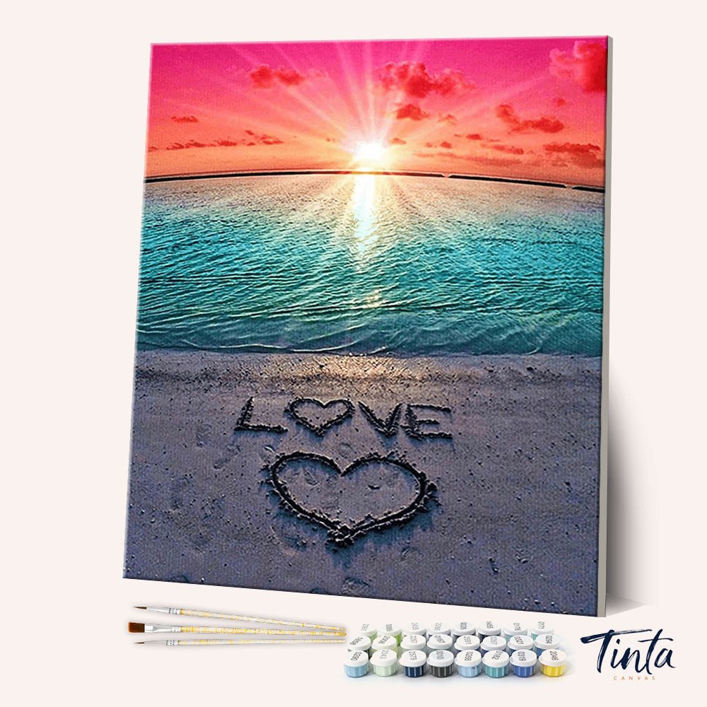Love Beach paint by numbers kit