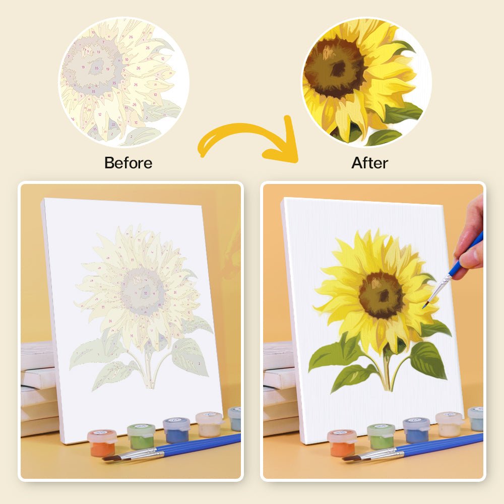 Fresh Meadow Florals - Mini Paint by Numbers Kit (6 Pieces)