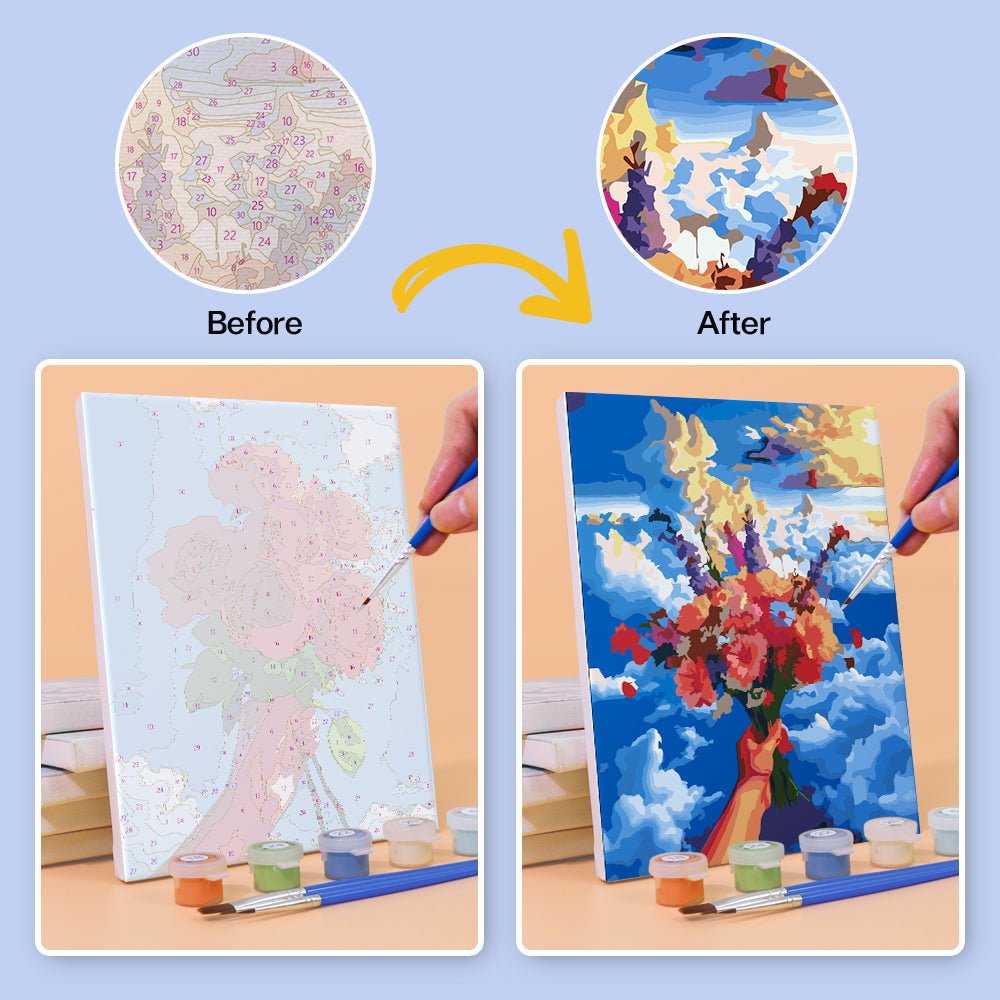 Held in Bloom - Mini Paint by Numbers Kit (6 Pieces) paint by numbers kit
