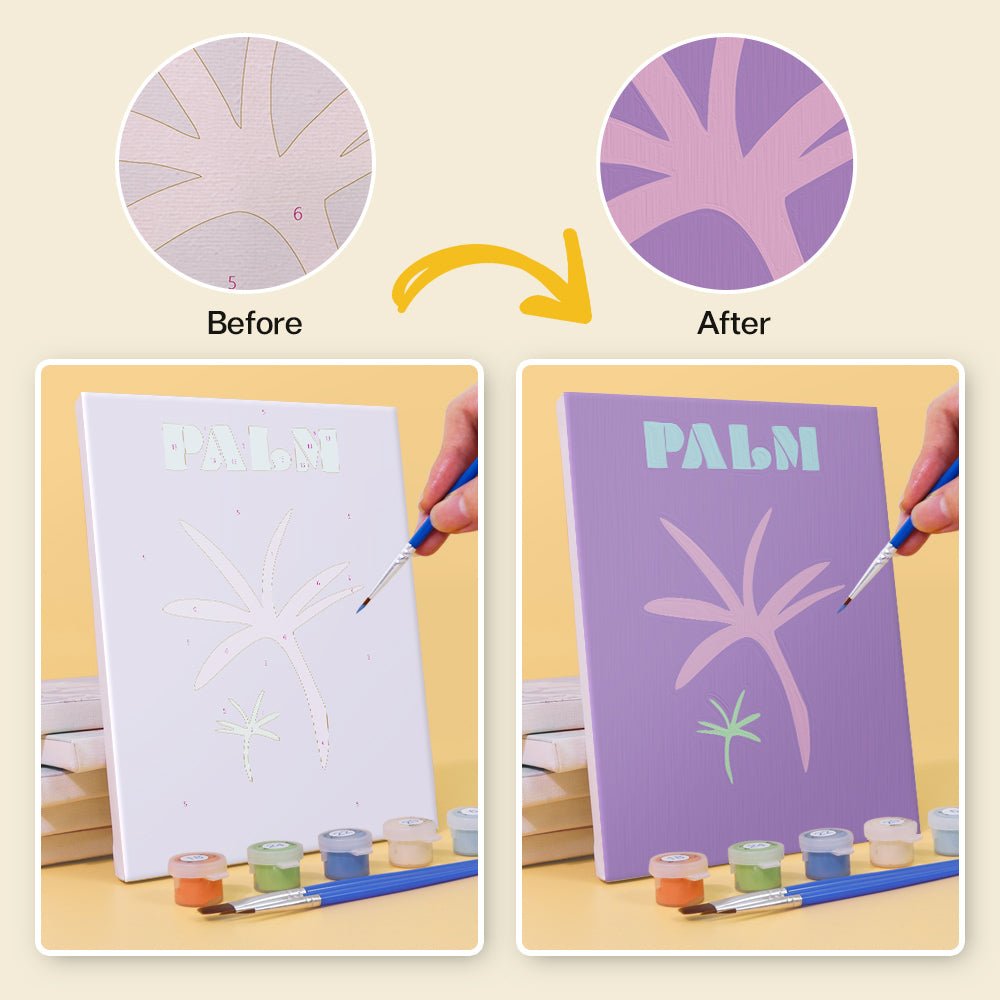 Island Icons Escape - Mini Paint by Numbers Kit (6 Pieces) paint by numbers kit