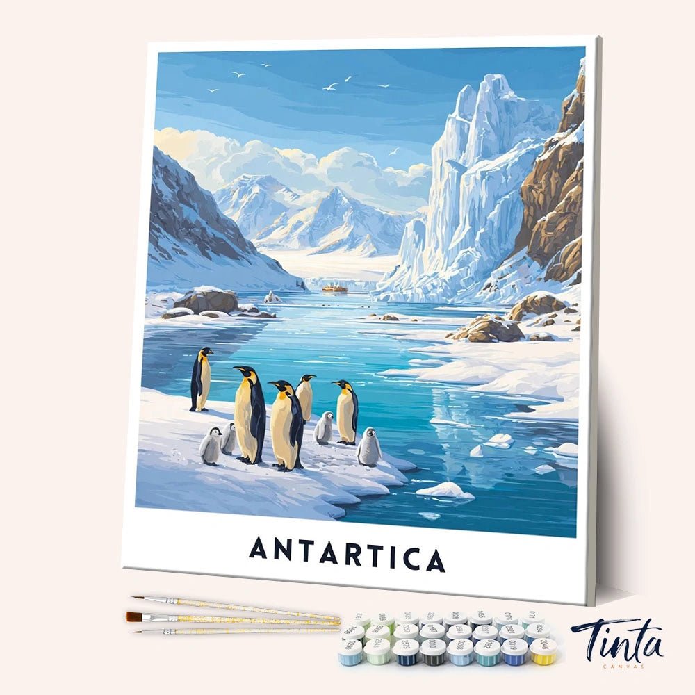 Póster de viaje de la Antártida