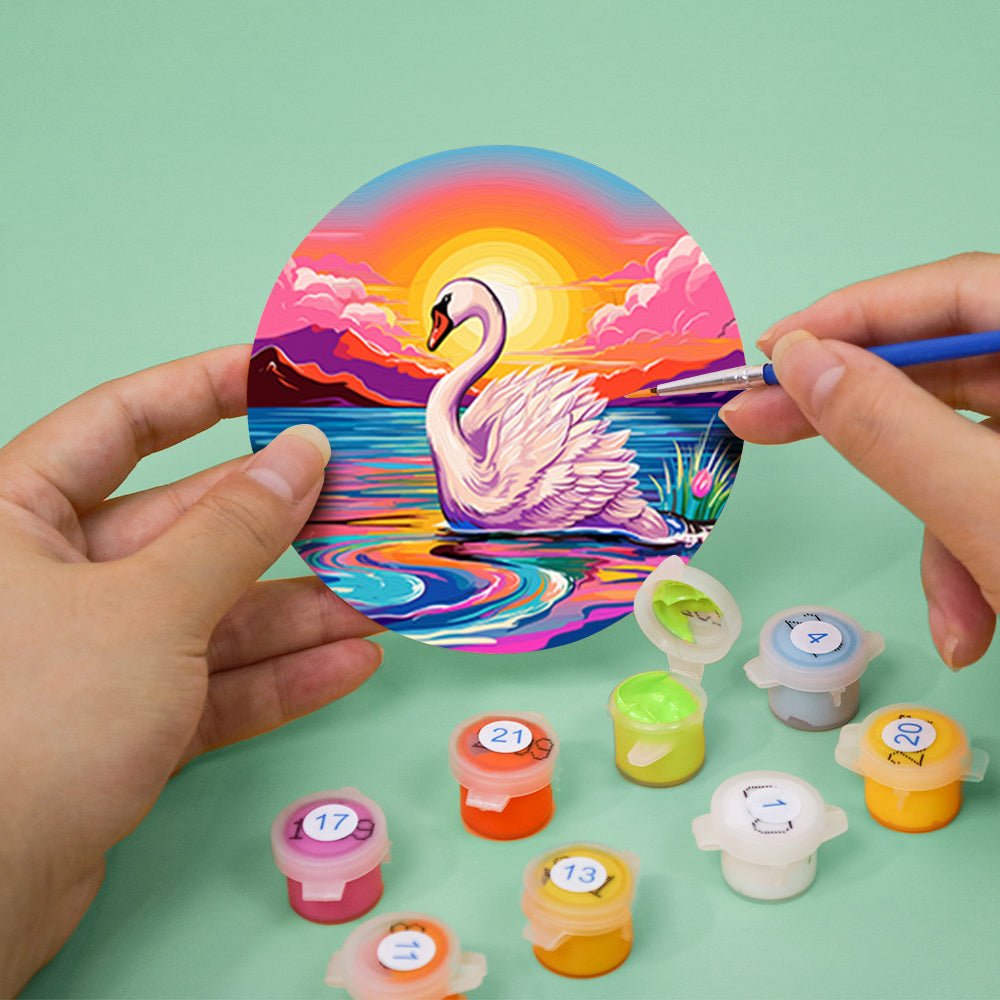 Ocean Sunset Creatures - Coasters Paint by Numbers Kit (6 Pieces) paint by numbers kit