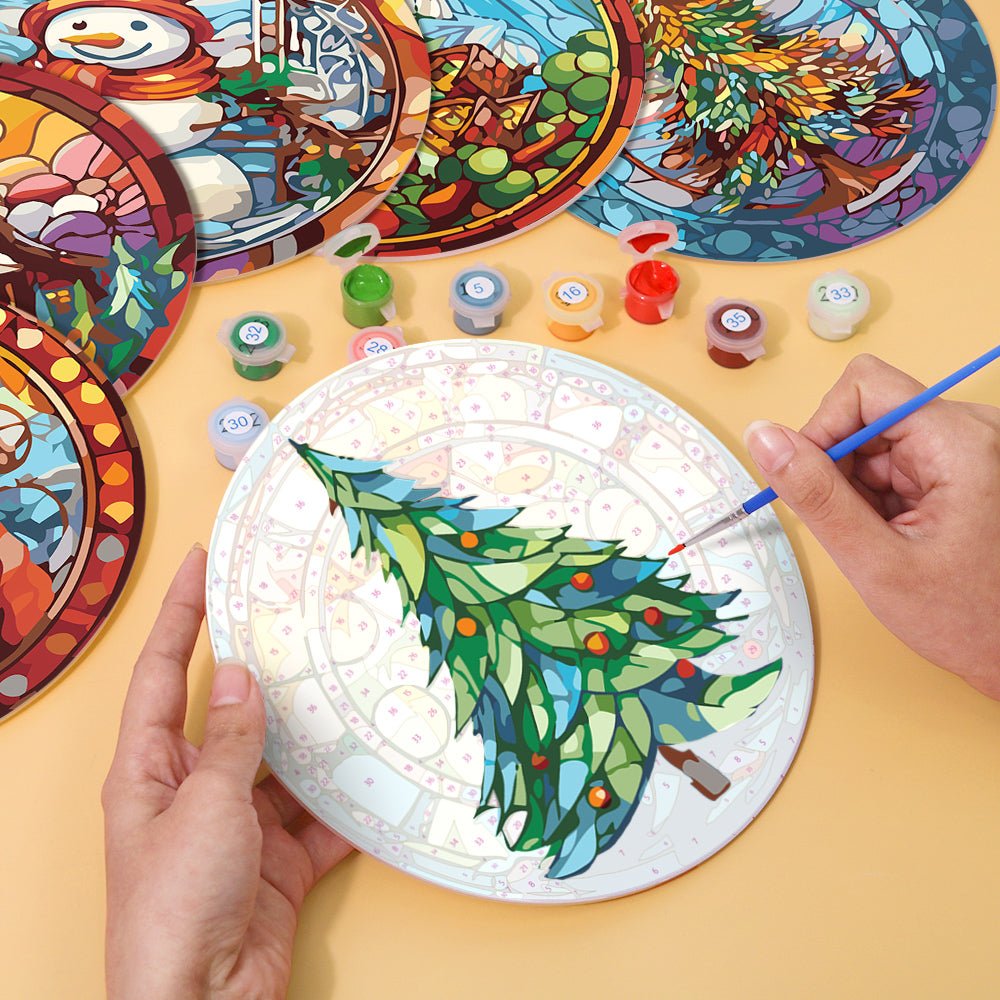Yuletide Glow (6 Pieces) paint by numbers kit