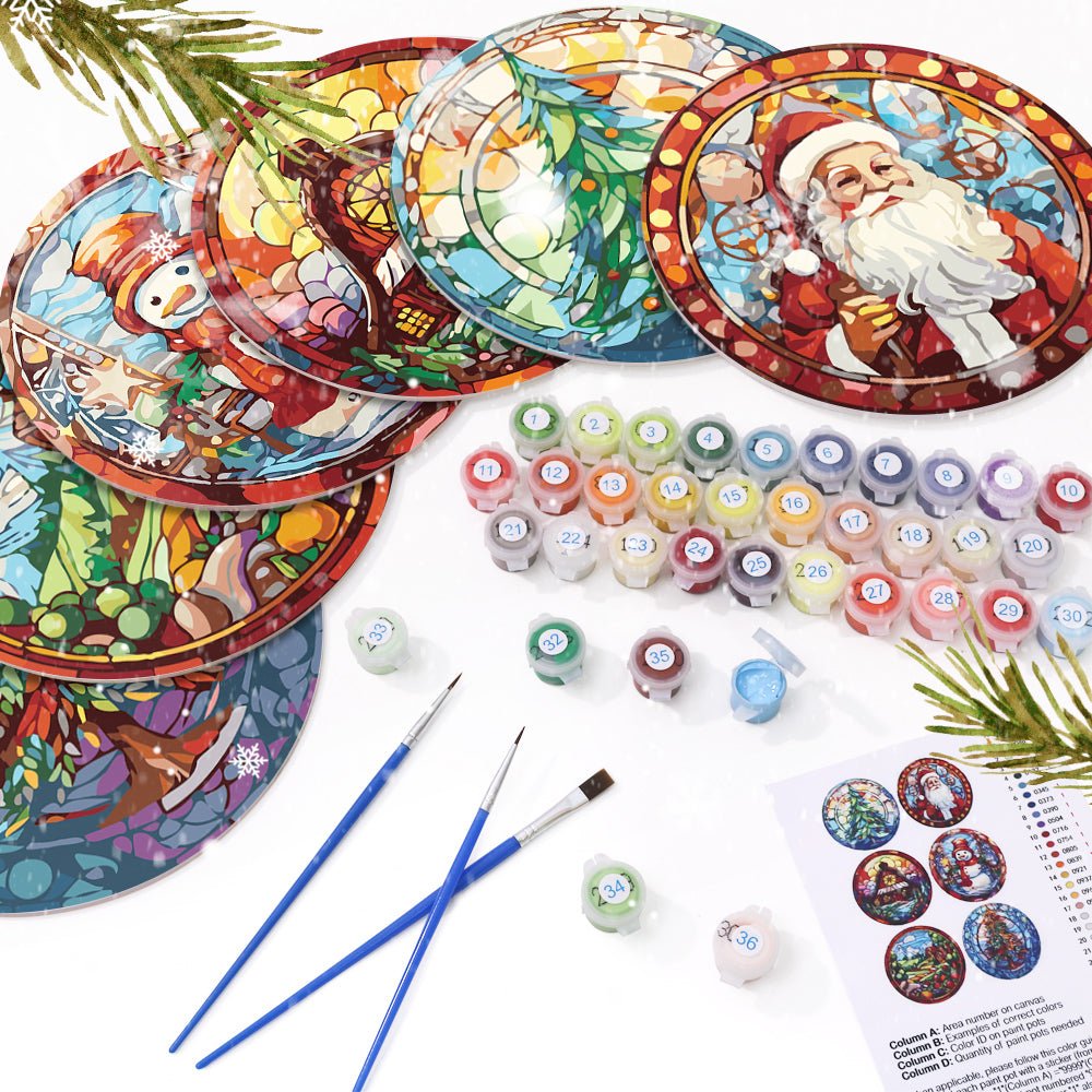 Yuletide Glow (6 Pieces) paint by numbers kit