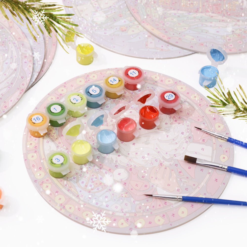 Yuletide Glow (6 Pieces) paint by numbers kit