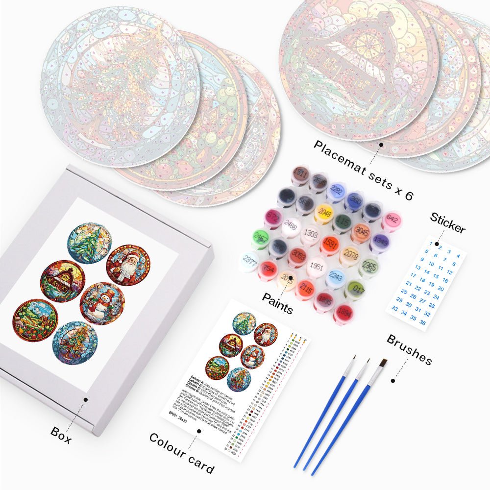 Yuletide Glow (6 Pieces) paint by numbers kit