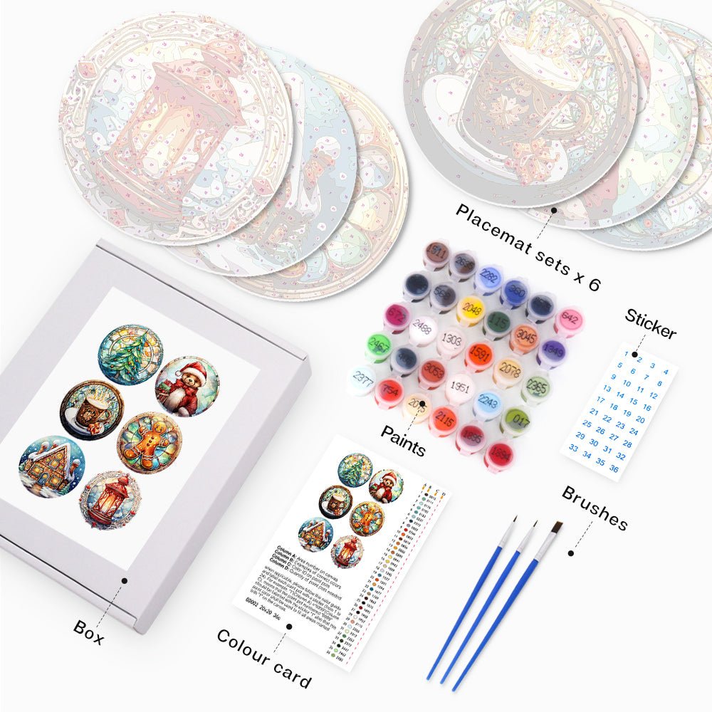 Cozy Noel (6 Pieces) paint by numbers kit