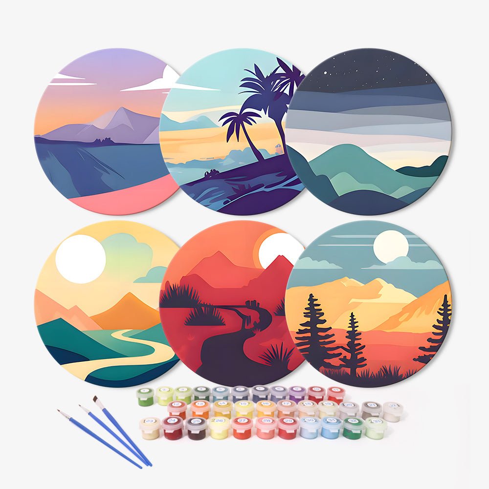 Sunset Horizons (6 Pieces) paint by numbers kit