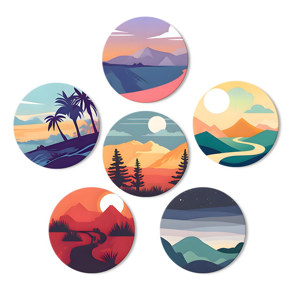 Sunset Horizons (6 Pieces) paint by numbers kit