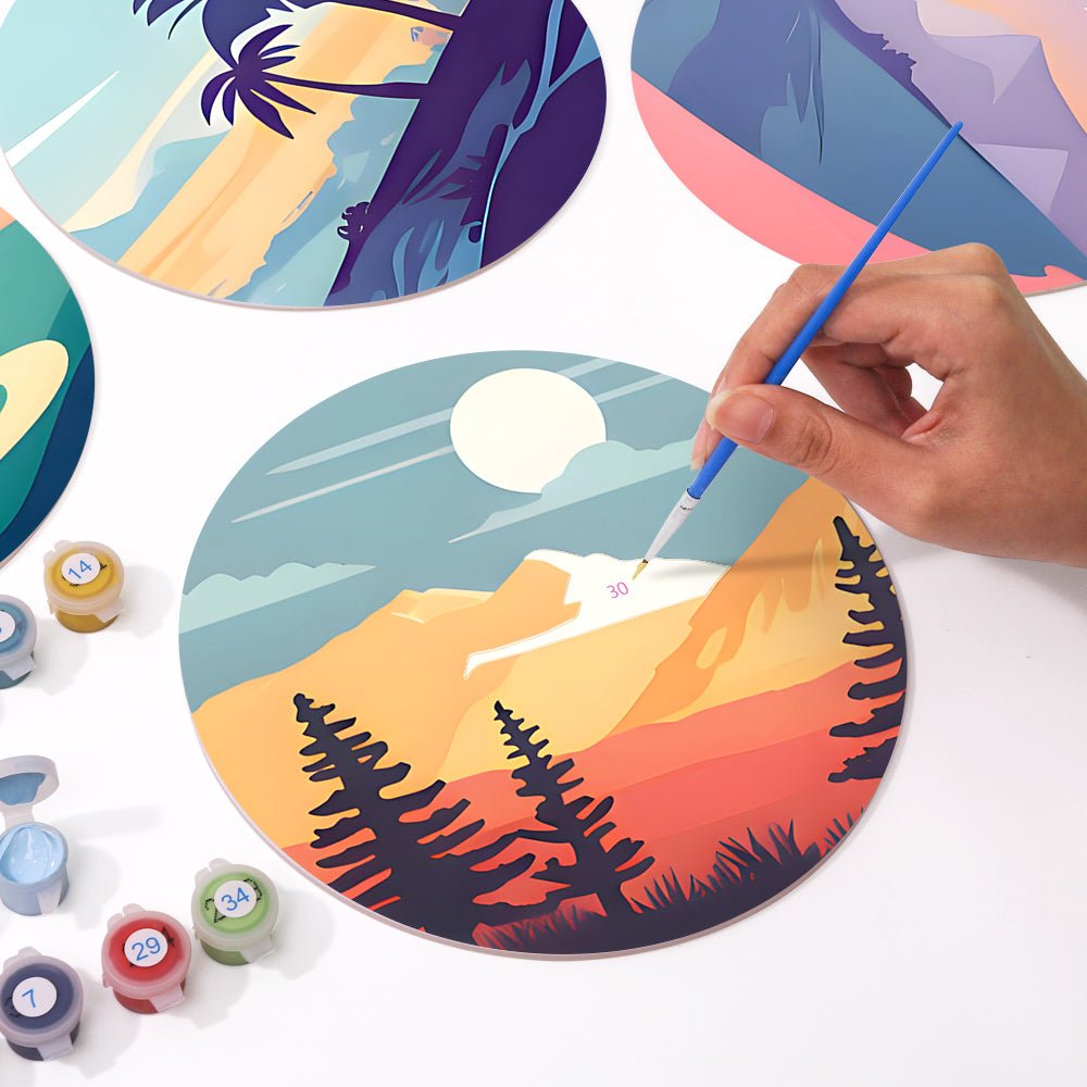 Sunset Horizons (6 Pieces) paint by numbers kit