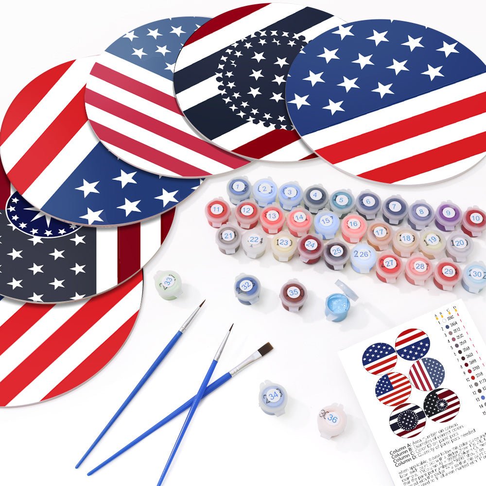 Liberty Stripes (6 Pieces) paint by numbers kit