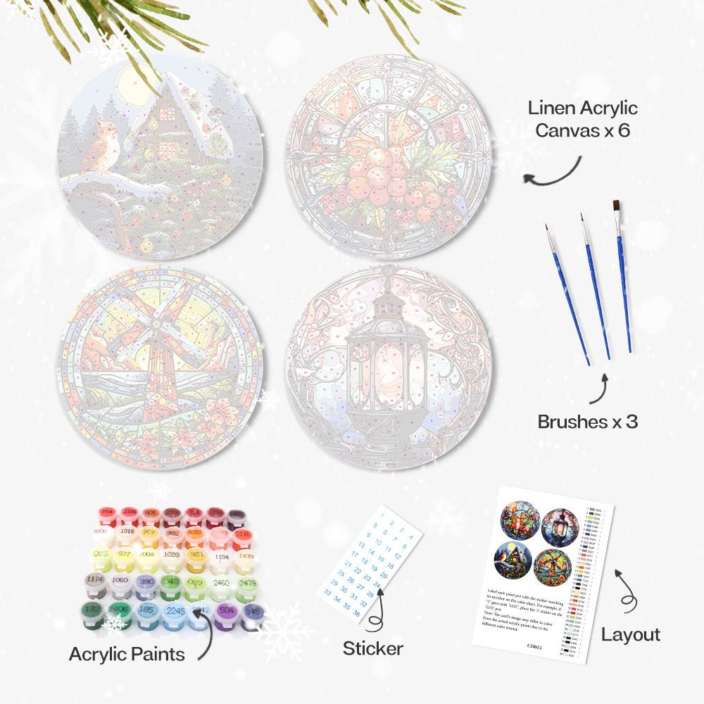 Luminous Seasons (4 Pieces) paint by numbers kit
