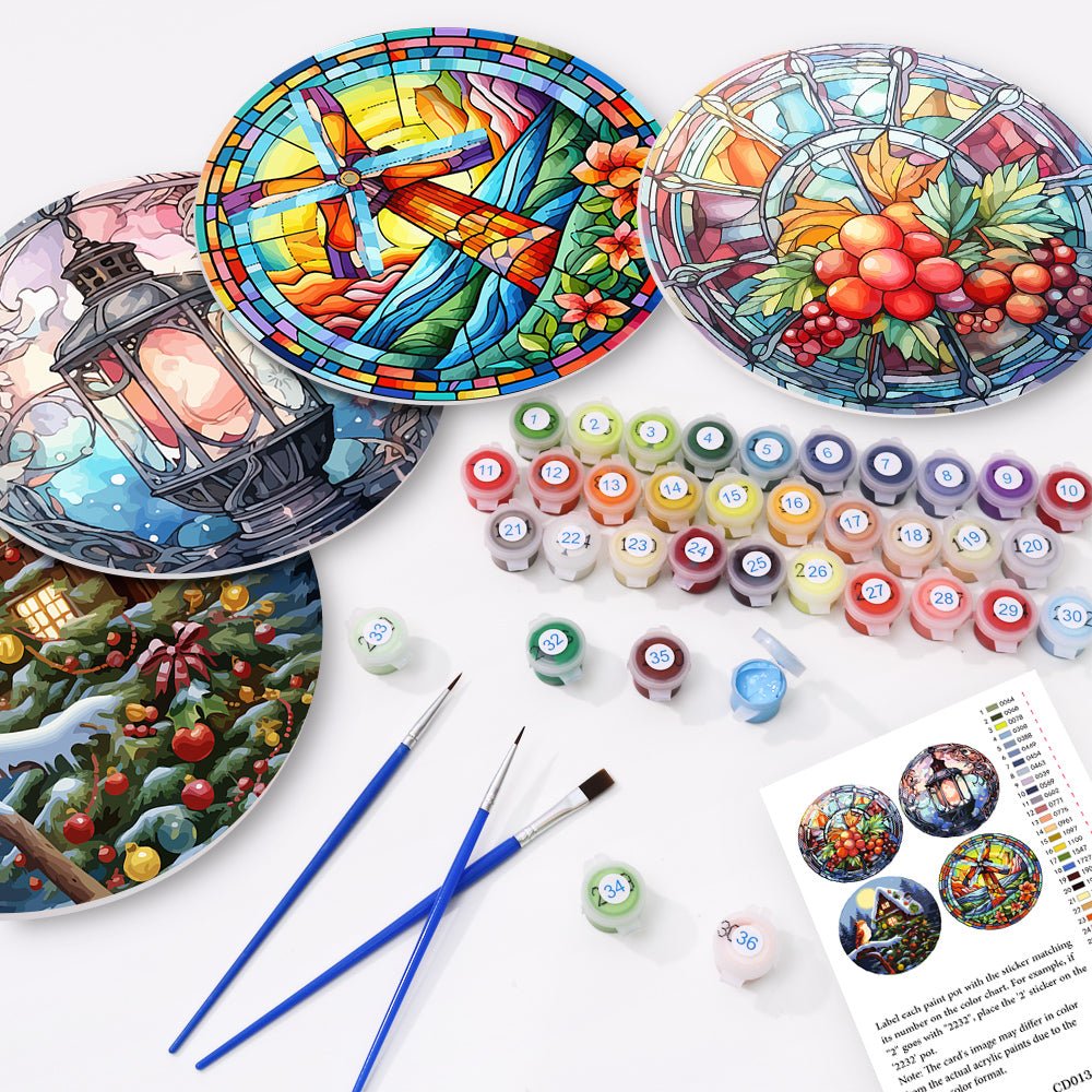 Luminous Seasons (4 Pieces) paint by numbers kit
