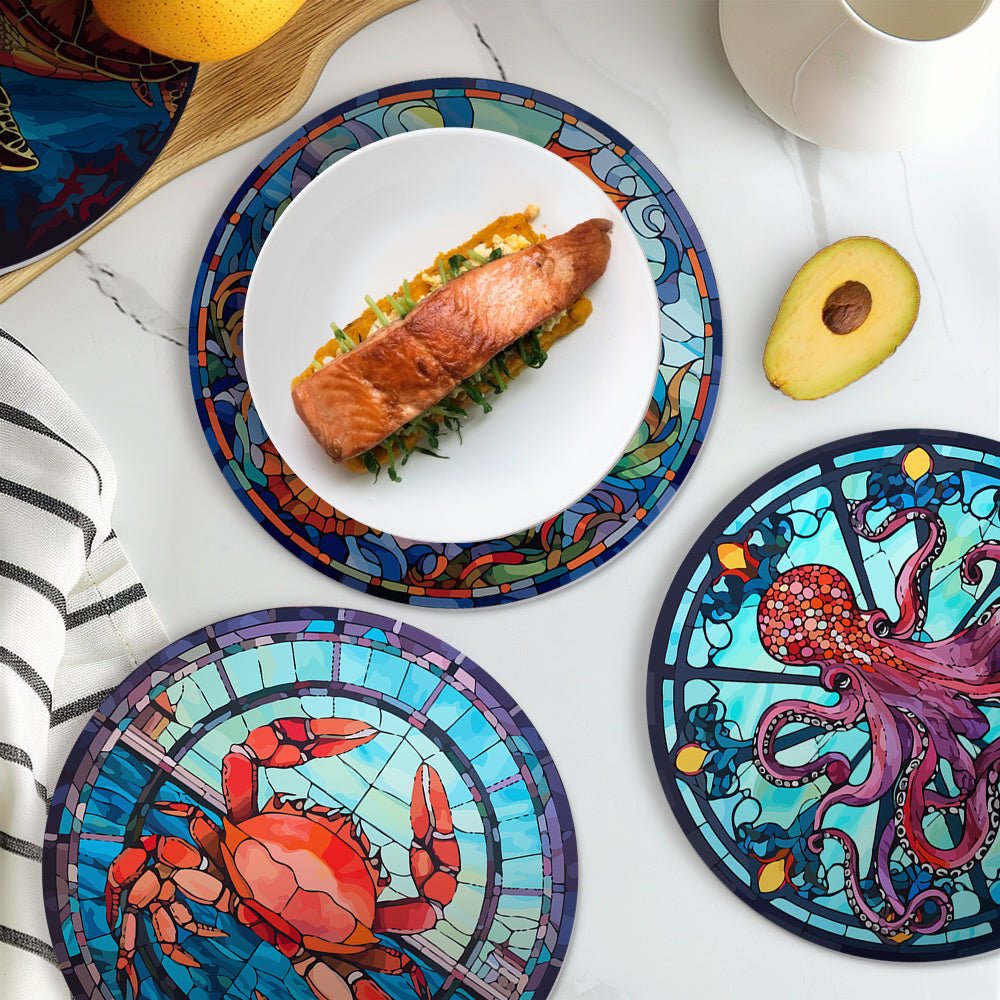 Ocean Mosaic (4 Pieces) paint by numbers kit