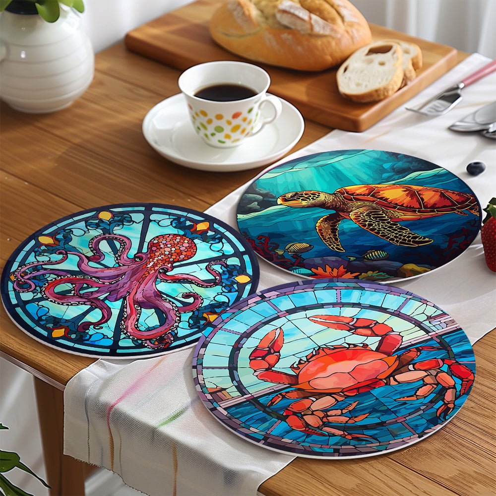 Ocean Mosaic (4 Pieces) paint by numbers kit