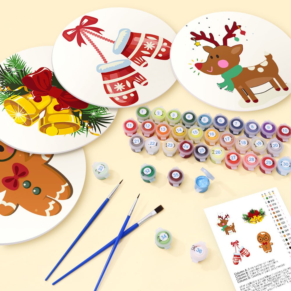 Holiday Cheer (4 Pieces) paint by numbers kit