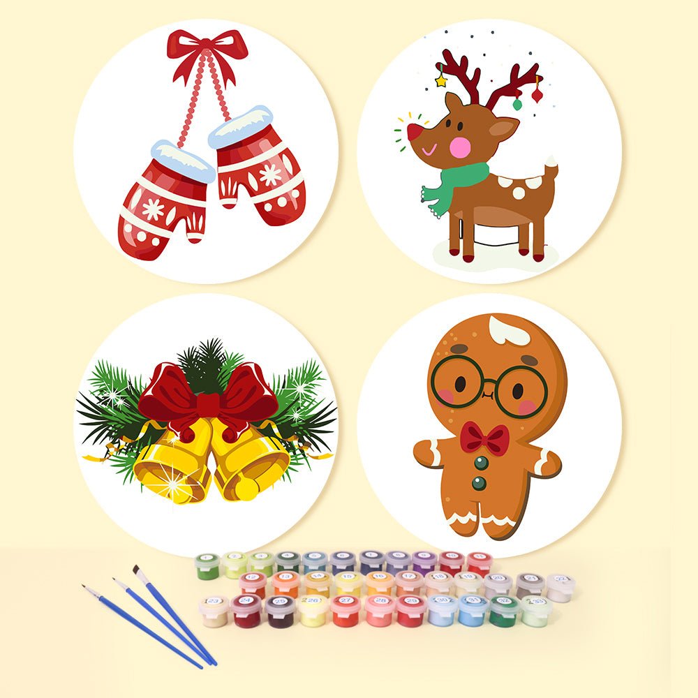 Holiday Cheer (4 Pieces) paint by numbers kit