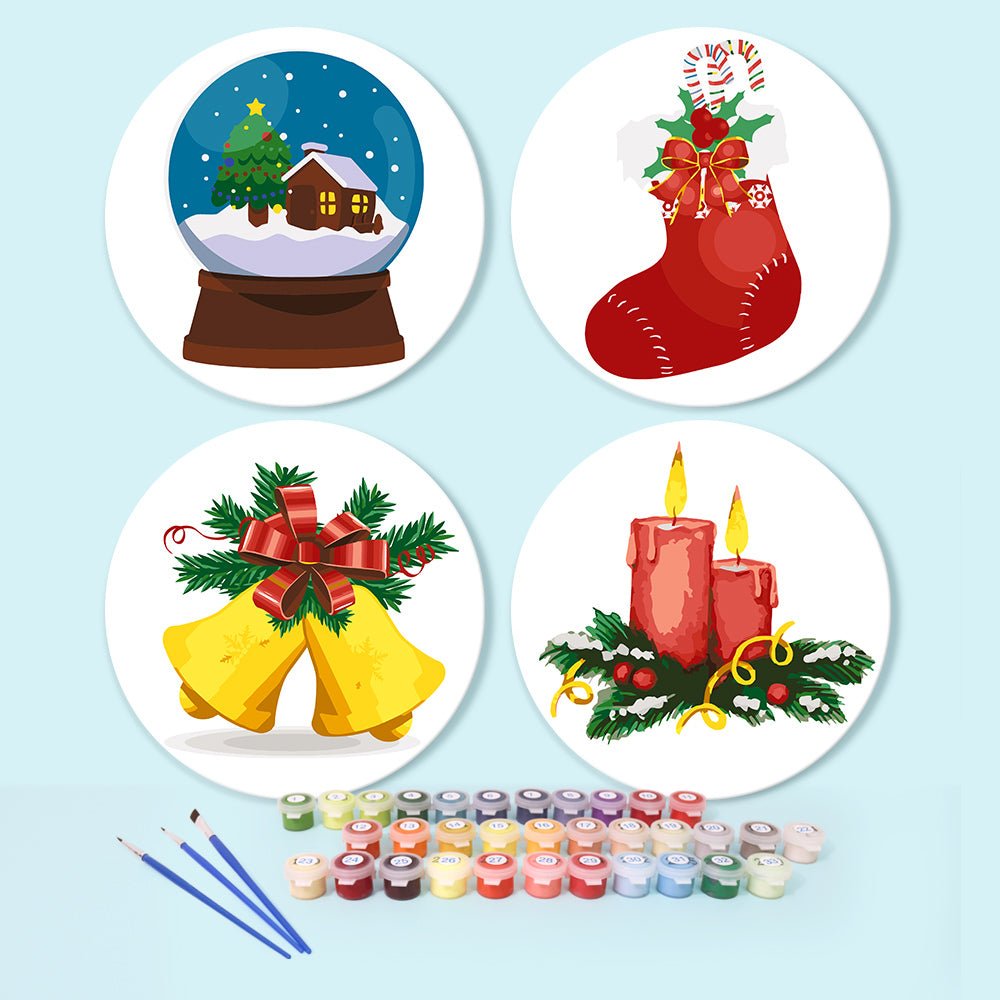 Winter Glow (4 Pieces) paint by numbers kit