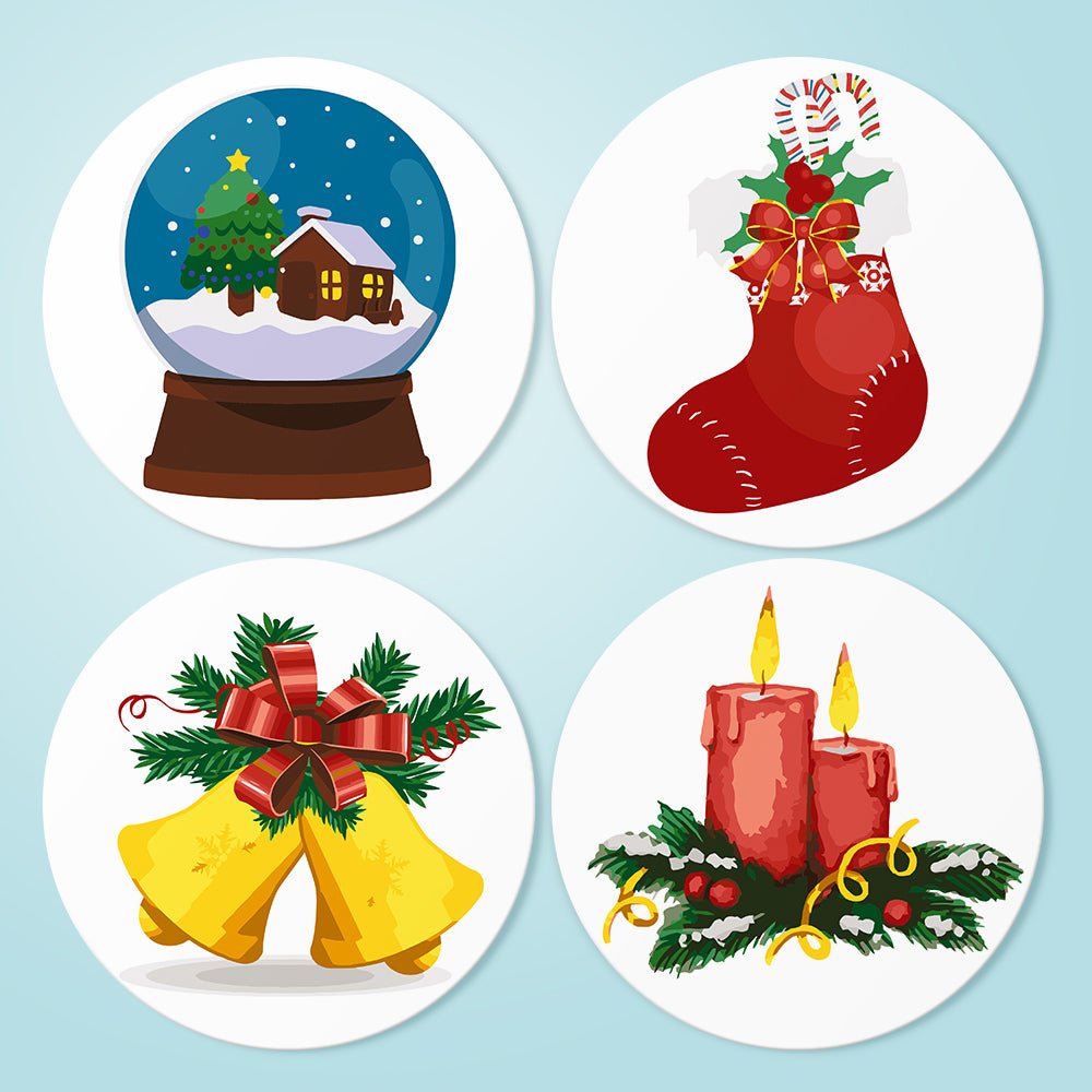 Winter Glow (4 Pieces) paint by numbers kit