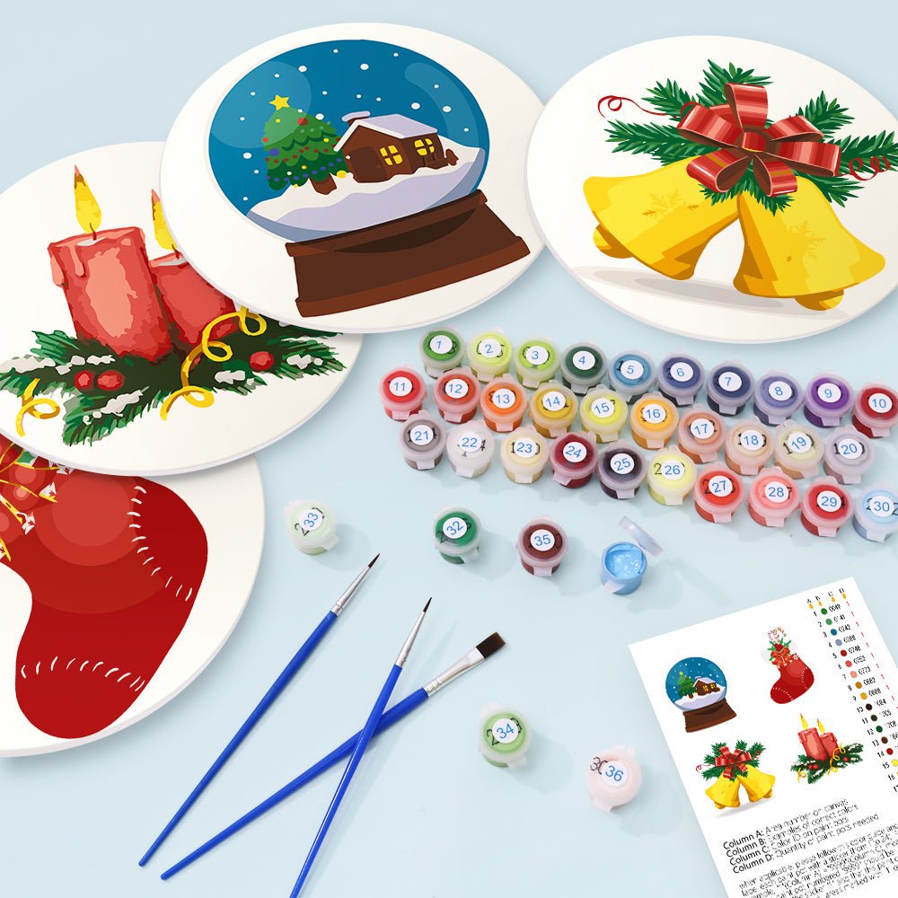 Winter Glow (4 Pieces) paint by numbers kit