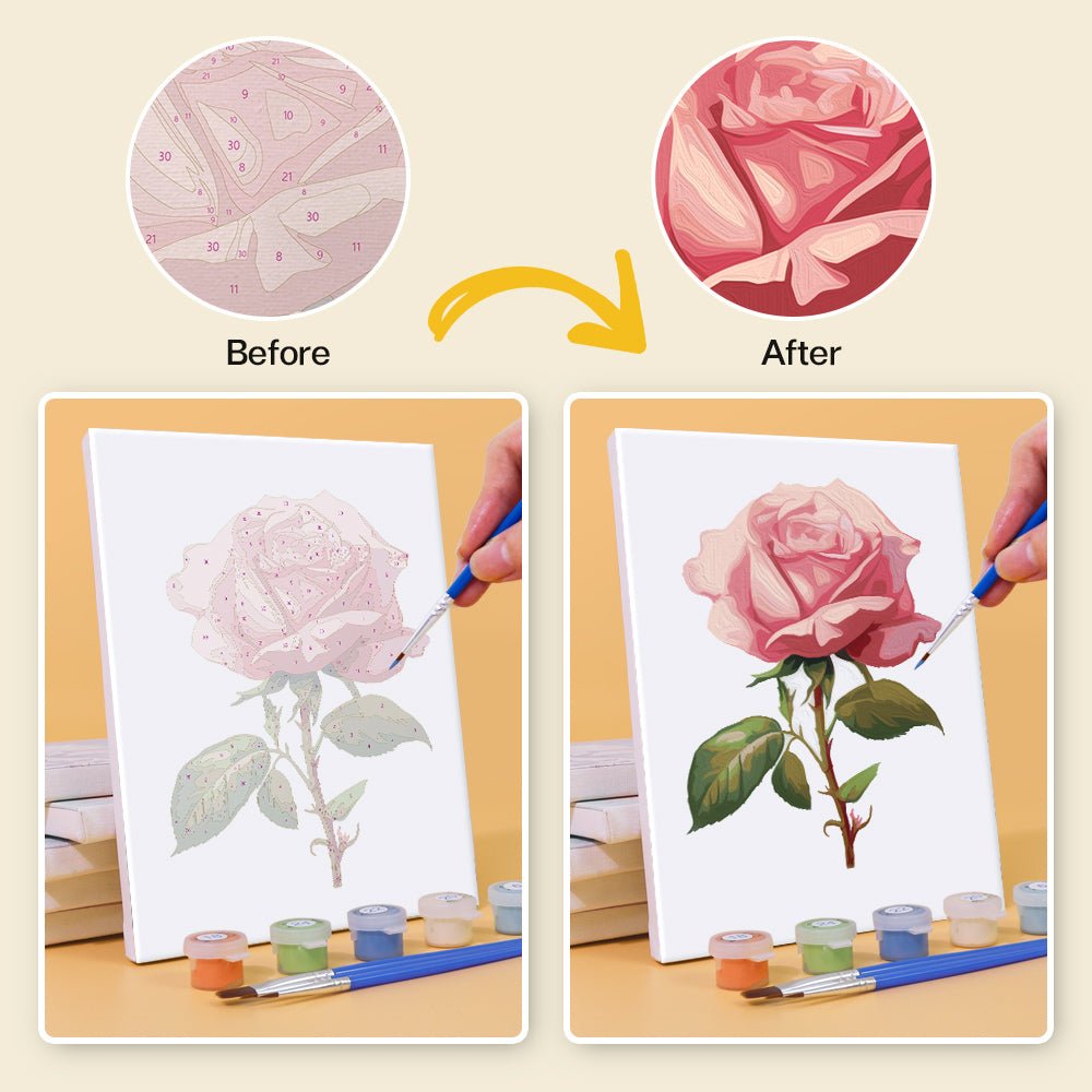 Timeless Garden Blooms - Mini Paint by Numbers Kit (6 Pieces)