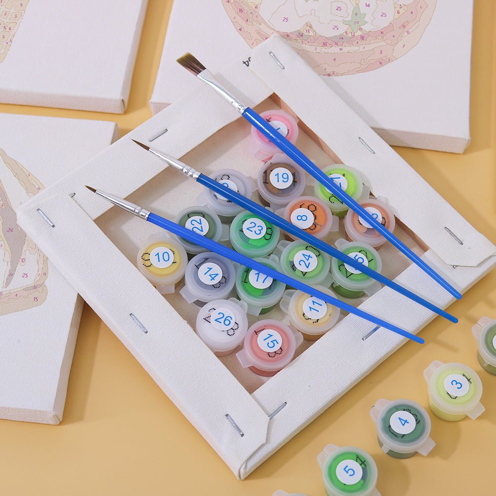 Sunny Scoops & Treats - Mini Paint by Numbers Kit (6 Pieces)