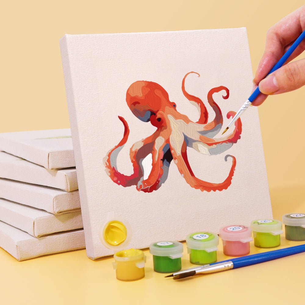 Ocean Friends - Mini Paint by Numbers Kit (6 Pieces) paint by numbers kit