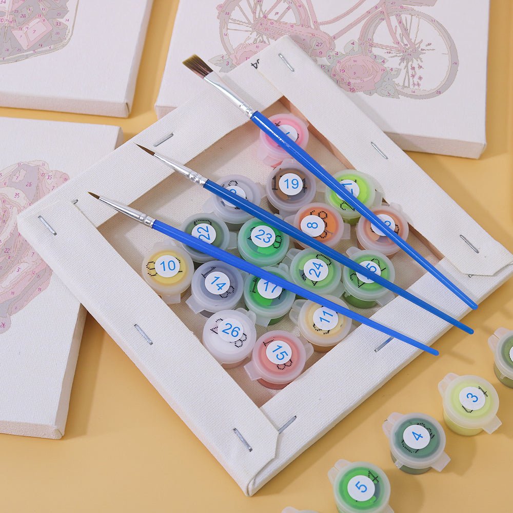 Romantic Rose Moments - Mini Paint by Numbers Kit (6 Pieces)